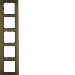 10153001 - B.3 - quadro x5, castanho/antracite HAGER EAN:4011334371656