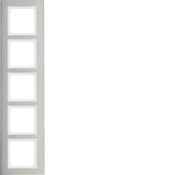 10153609 - B.7 - Tableau x5 Vert, acier inoxydable / White Hager Ean: 4011334385059