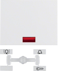 14157009 - K.1/K.5 - tecla simples c/visor, branco HAGER EAN:4011334263425