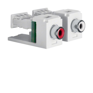 1989 - Equipo modular 2x RCA, blanco/encarnar HAGER Ean:4011334284161