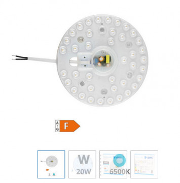 200635005 - 8433373065369Placa LED con imán a placones 24W 6500K