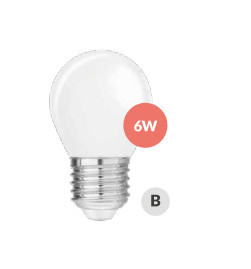 200690067 – 8433373062658 Kugelförmige LED-Glühbirne der Crystal-Serie, 4 W, E14, 6500 K