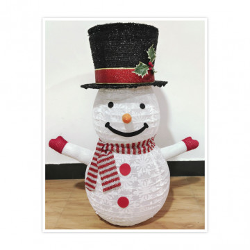 204690049 - 8433373074088Boneco de nieve plegable LED 700mm 8 deberes Luz cálido
