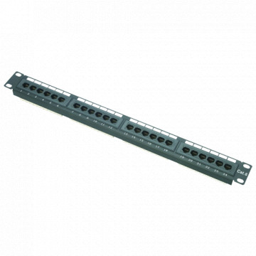 24 PORTS Patch Patch UTP / RJ45 - Format de rack - Admettez les câbles à Cat6 - Taille 1U pour faciliter l'installation - Dual IDC: 110 IDC et Krone IDC - Connexion rapide et simple