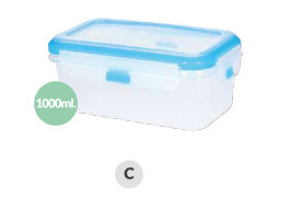 401030014 - 8410474340724Recipiente plástico hermético de 1L