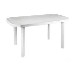 403020003 - Mesa de jardim retangular em polipropileno 1350x730x850mm