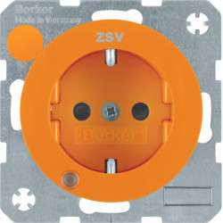 41102007 - R.1/R.3 - Schuko "ZSV" w/LED, Orange Hager EAN: 4011334385110