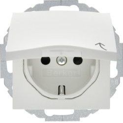 47441909 - S.1 / B.X - Schuko w / Lid Obtur., Brc Mt Hager Ean: 4011334224372