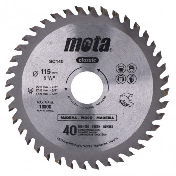 502002014 - 8435223400696Serra circular Widia 115mm 40 dentes