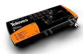 5341 -8424450128893 TELEVES - Amplificador DTKom MATV 5e/1s BI/FM-BIII-BIV-BV-UHF G.39/25-44-48-50-50dB Vs.123dBµV