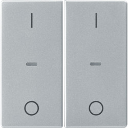 80962321 - Tampa BP KNX Q.x 2T c/BCU, I/O, alu HAGER EAN:4011334482413
