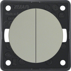 936752524 - Integro - Doppeltaster 1 Eingang, Edelstahl lackiert HAGER EAN:4011334334705