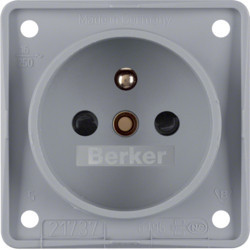 961952506 - Integro - tomada 2P+T FR obtur, cinz mt HAGER EAN:4011334240730