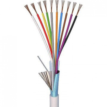 Alarm cable 10 conductors (2x0.50+8x0.22 mm2)