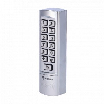 Autonomous Access Control - Card Access in and PIN - Relay Exit, Pressure and Bell button - WieGand 26 | Compact Design - Time Control - Apt for IP68 Exterior
