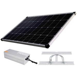 Autonomous Power Supply System for CCTV - 200W Solar Panel - Lifepo 1280Wh Lithium Battery (100Ah) - Integrated MPPT Regulator - Mast Anchor Support - RS -485 for Communication