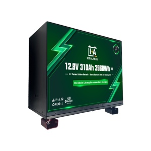 Bateria Idealakku IA-Series LiFePO4 12 V 310 Ah para autocaravanas, com sistema de gestão de baterias inteligente (Smart-BMS), Bluetooth e aquecimento.