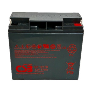 Bateria recarregável CSB - Tecnologia de baterias de chumbo-ácido AGM - Tensão 12V - Capacidade 17Ah - Para backup ou utilização directa - Compatível com centrais Honeywell