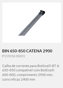 BODENRINNE 2900 MM FÜR BOTTICELLI