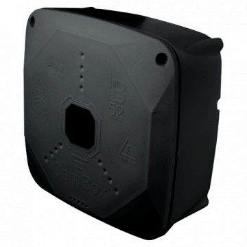 Boîte de connexion de la chambre Domo - pour les chambres à dôme - apte pour une utilisation extérieure - Installation ou mur de plafond - en plastique - couleur noire