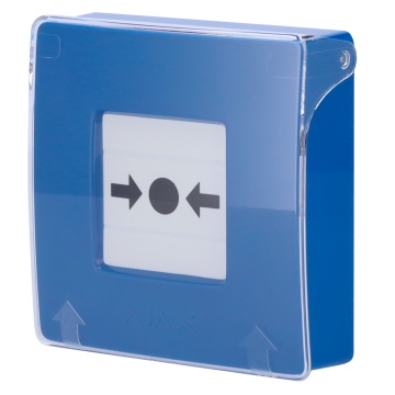 Botón de alarma de fuego manual azul - Sin cables 868 megahercio Joyero - Botón de alarma de fuego ou activador de guión - Compatible con a función de alarma interconectado - Transmisión de alarma a o ARCO (configurable) - Alimento 2 montón CR123A
