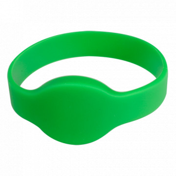 Bracelet de proximité - ID de radiofréquence - passif: couleur verte - basse fréquence 125 kHz - diamètre 65 mm - sécurité maximale