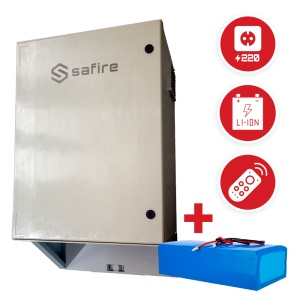 Caixa de carregamento rápido em poliéster para postes de iluminação - Diferencial, magnetotérmico e SPD - Dimensões exteriores 80x60x30cm - Switch 8 Portas POE | Bandeja de fusão de fibra - Grau de proteção IP55 / Calha DIN - Carregamento rápido 17 ampere