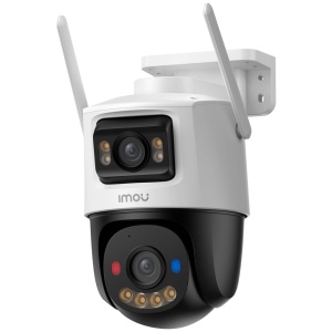 Câmara Cruiser Dual 2 3+3MP - Wi-Fi 6 / Porta Ethernet - Lente DUAL / Autotracking / IV 30 + Full Color - Áudio bidirecional / Sirene + flash azul-vermelho - Deteção de pessoas e veículos / AIGO Play - Apto para exterior / IP66