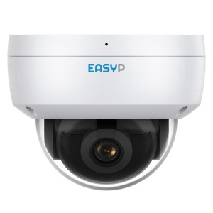 Câmara Dome IP AI EASY-P - 8MP | Lente 2.8 mm - IV 30 m | Mic - Instalação Plug &amp; Play - IA por humanos e/ou veículos - IP67 | PoE | IK10 | P2P | Metal
