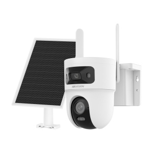 Câmara IP PTZ 4G com painel solar VALUE - Resolução 4 Mpx (2560x1440) - Lente dual 2.8+4 mm | Luz híbrida 30 m - Inclui painel fotovoltaico para utilização autónoma 8 W - Bateria de lítio 9000 mAh | AOV | SIM integrado - MicroSD | IP65 | MD 2.0 | Microfon
