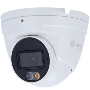 Cámara IP Safire Smart Turret gama E1 con AI-ISP - Sensor 1/2.9" gran apertura F1.0 Night Color X - Resolución 4 Megapixeles (2688x1520) | MicroSD - Lente 2.8 mm | Micrófono incorporado | LED 30m - AI: Clasificación de personas y vehículos | Conteo - Imper