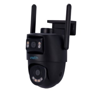 Câmara IP WiFi Uniarch Panda Série P - Resolução até 3Mpx, de alta qualidade de imagem - Lente dupla: Fixo (Visão Geral) e PT (Móvel) - Deteção de pessoas e veículos | Autotracking - Iluminação dupla inteligente: IR e luz branca - Microfone e altifalante