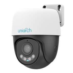 Câmara PT IP Uniview - Uniarch - 4 MP | Lente 4 mm - IR 30 m | Luz branca 30 m - UMD | Auto-Tracking - PoE | DWDR | IP66 - Microfone | Altifalante | Botão reset