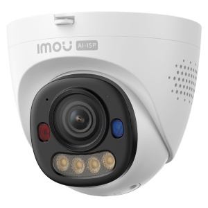 Câmara PU8E 6MP - Ligação PoE / Câmara de metal - 2.8 mm / IV 30 + Aurora Full Color - Áudio bidirecional / Sirene + flash azul-vermelho - IMOU SENSE / AOR - Apto para exterior / IP67