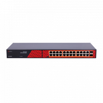 Cambiar Cártido Hi-Papa - 24 puertas Papa + 2 SFP Uplink - Velocidad da puerta Gigabit 10/100/1000Mbps - 22 Puertas Papa+ 30W + 2 Puertas Hi-Papa 60W - Papa Perro guardián - Hasta 300W Fuerza Papa total