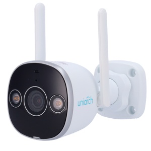 Camera IP WiFi Uniarch Panda Series B - up to 3MPX resolution, high image quality - detection of people and vehicles | MicroSD 128GB - Smart Double Lighting: IR and White Light - Bidirectional Audio: Microphone and Altifalante - Ultra H.265 | IP67