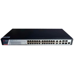 Caminata Cambiar Manejable L3 - 24 Puertas Papa PRJ45 + 4 RJ45/SFP Combo - 24 Gigabit Papa+ 802.3af/at + 8 Puertas Gigabit - VLAN/ Aislamiento de puertas/STP/RSTP/MSTP/LCA/Qos - LACP/IGMP Fisgonear/Rotura/OSPFv1-v3 - El puede ser montado em rack