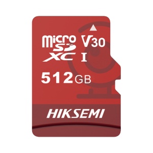 Cartão microSD Hikvision - Capacidade 512 GB - Classe 10 | Velocidade R/W: 95/55 MB/s - Ciclos E/P: até 300 - CCTV, Câmaras Home, Smartphones, Tablets