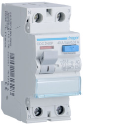CDC240p - Inter. Diff. 2p 40a 30 mA AC 2M Hager EAN: 3250611613183