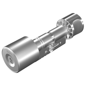 Cilindro inteligente S5 - Abertura com chave física - Não necessita de bateria (alimentado com chave) - Dimensões 30 (interior) x 30 (exterior) mm - Comprimento ajustável com ILOQ-S5-EXTENSION-x - Exterior IP55 | Maçaneta interior