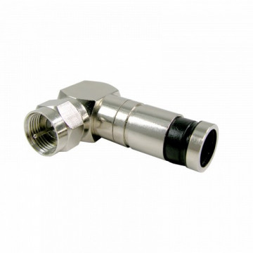 Conector "F" compresión Angular a Cable T-100 e Cxt-60