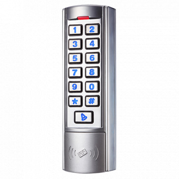 Control de acceso autónomo - Acceso poner teclado e RFID - Salida relé, alarma e campana - Wiegand 26 | Prohibido a Lector - Diseño compacto a fotos - Adaptar a exterior IP68