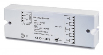 Controlador DIM 12-36Vdc 4x96W (12dc) Push DIM/RF