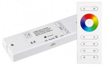 Controlador RGB+W 12-24VDC 4x5A 480W (24Vdc) c/ comando RF