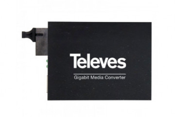 Convertidor de medio RJ45–F.O., SC monomodo (SM), TX: 1310nm, RX: 1550nm