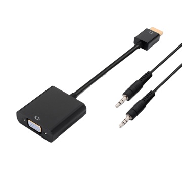 Convertisseur HDMI - VGA + Audio - Entrée masculine HDMI - Comprend un cric de 3'5 mm mâle - Câble à groupe