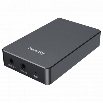 Dispositivo de Conferência de Nearity - Conversão bidireccional - Design compacto - Conector de entrada e saída 3.5mm - Perfeito para adicionar AW-A11 ou AW-A20 à sua conferência - Plug &amp; Play