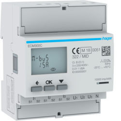 ECM300C - Central Measurement 3f Ti 1-5A 4m MBUS MID HAGER EAN: 3250612231324