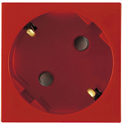 EFAPEL - 45132SVM PRESA SCHUKO CON OTTURATORE - 2 MODI ROSSO - 5603011056940