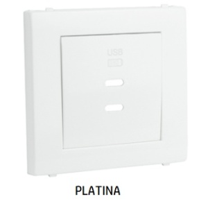 EFAPEL - 50675TPL CENTRO CARREGADOR DUPLO USB TIPO C PLATINA - 5603011647698